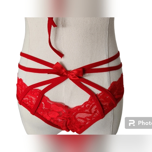 NWOT Red Lace Bra and Panty Set - Picture 6 of 8